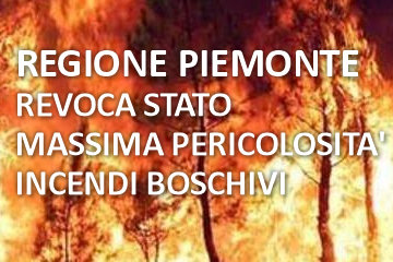 Revoca stato di massima pericolosità per gli incendi boschivi su tutto il territorio regionale del Piemonte a partire dal giorno 11 settembre 2026